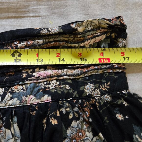 VINTAGE ARTKA HIGH WAISTED DRAWSTRING RUFFLED FULL FLORAL SKIRT S M L - Picture 13 of 16